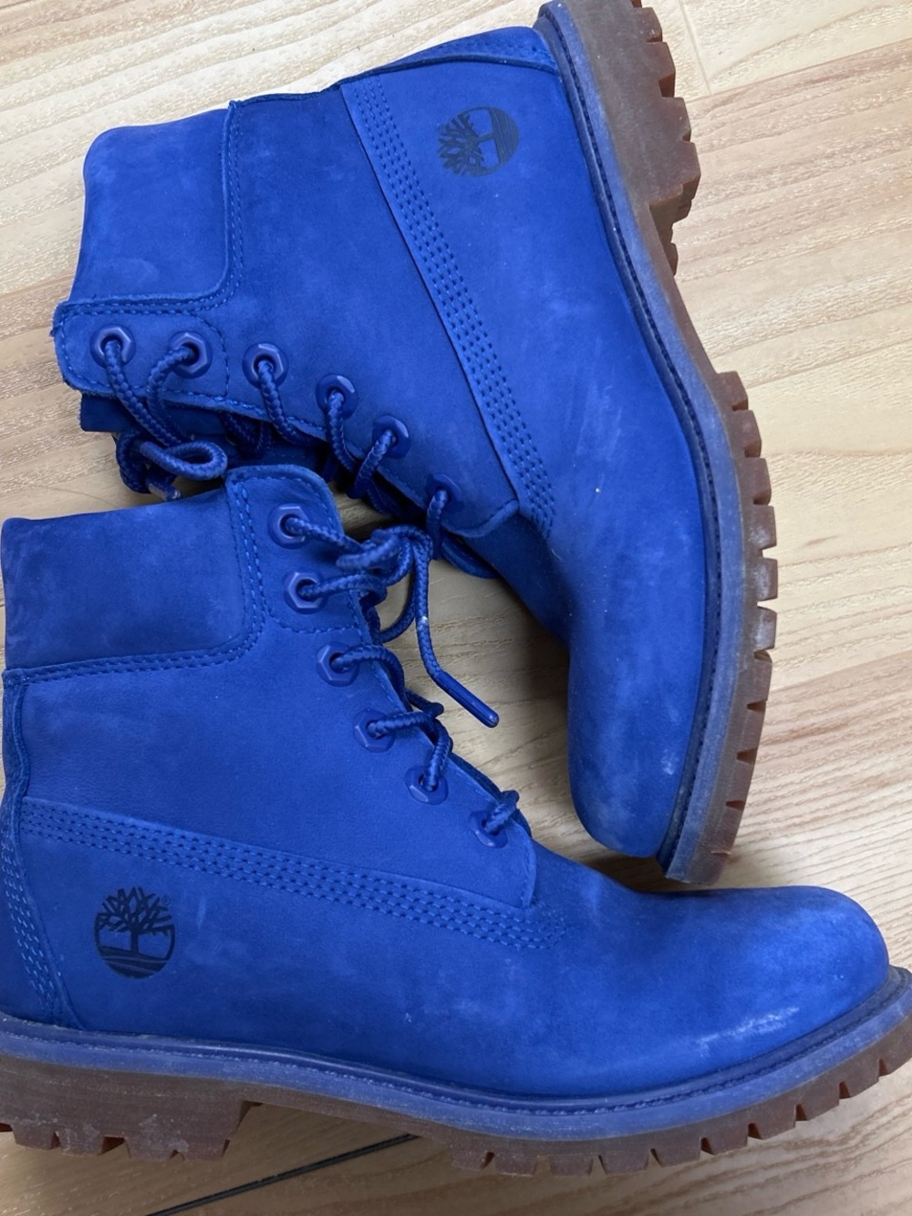 Timberland Blue Nubuck Lace-Up Boots